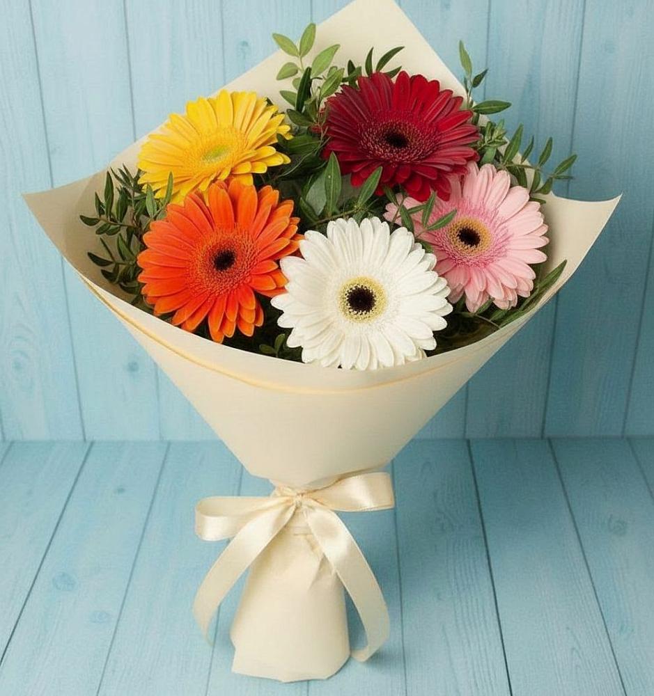 Букет цветов из: Герберы в Гизель