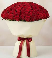 Букет 101 Красная роза Милано в Гизель