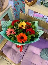 Букет цветов из:  Герберы, Хризантемы и Альстромерии #REPLACE_PRED# Гизель