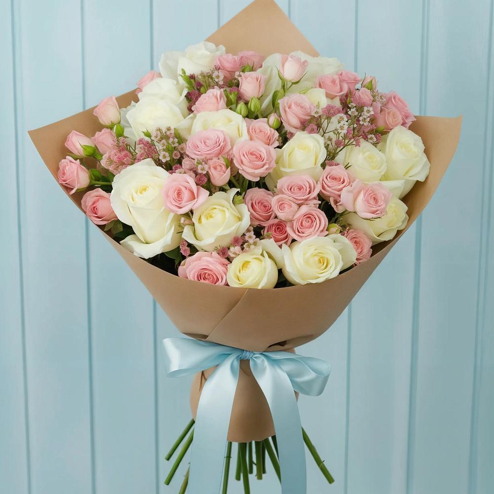 Букет цветов из: Розы в Гизель