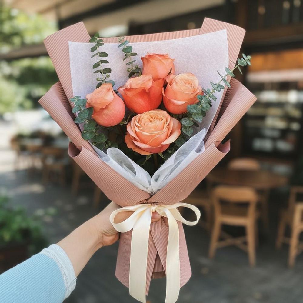 Букет цветов из: Розы в Гизель