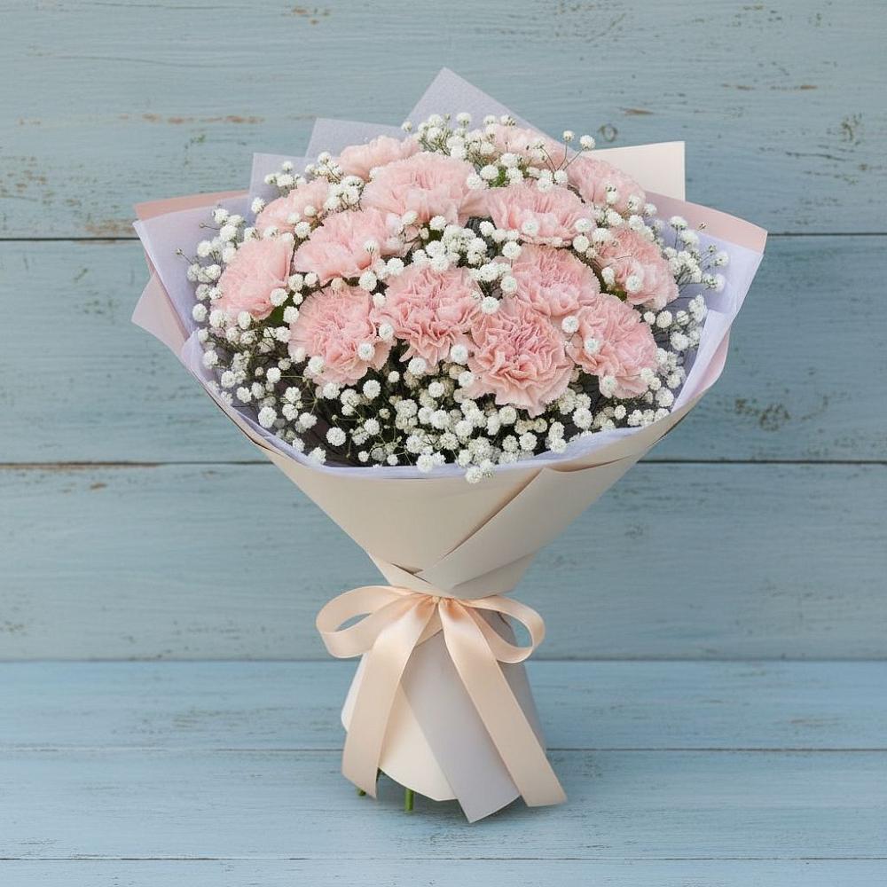 Букет цветов из: Гвоздики в Гизель