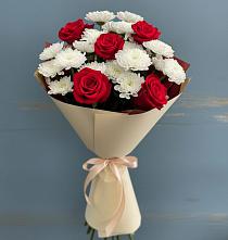 Букет цветов из:  Розы и Хризантемы в Гизель