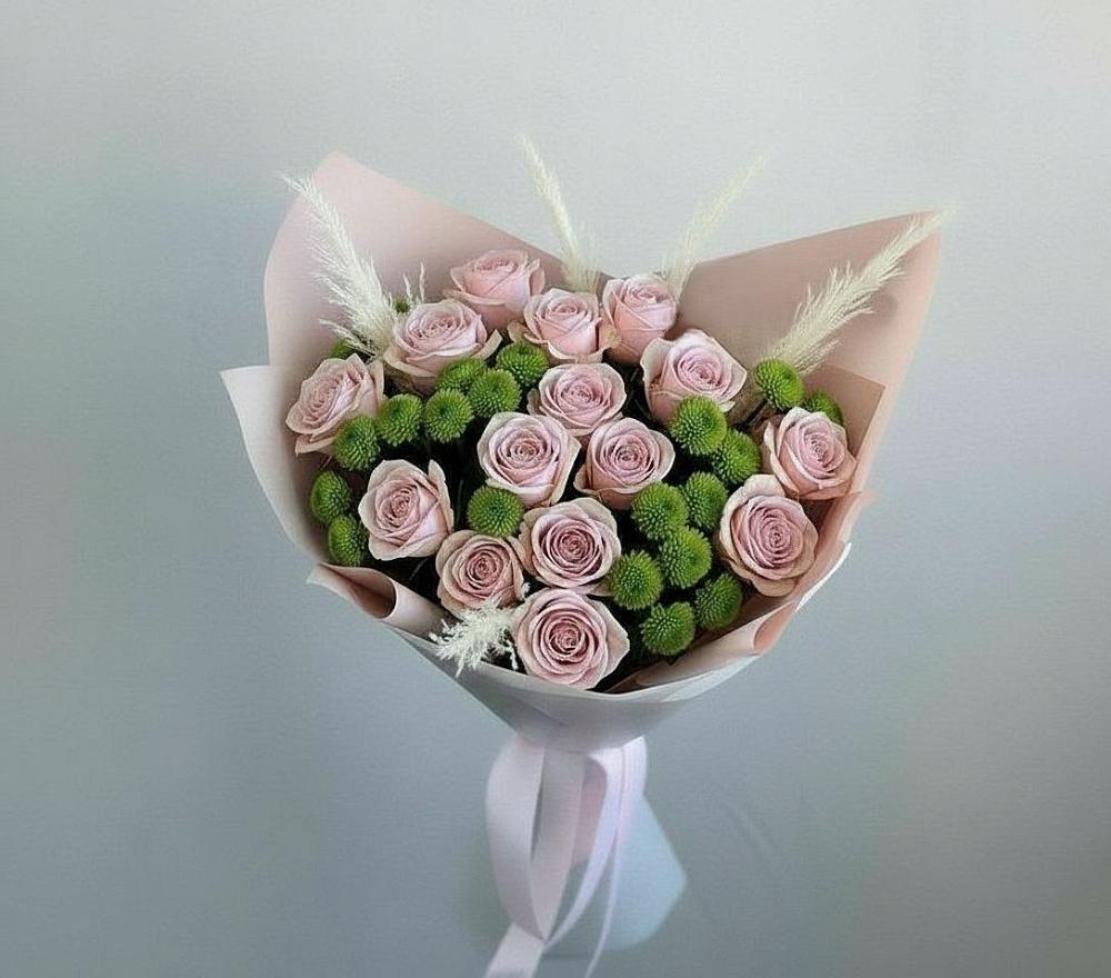 Букет цветов из: Розы и Хризантемы в Гизель