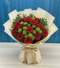 Букет цветов из:  Розы и Хризантемы в Гизель