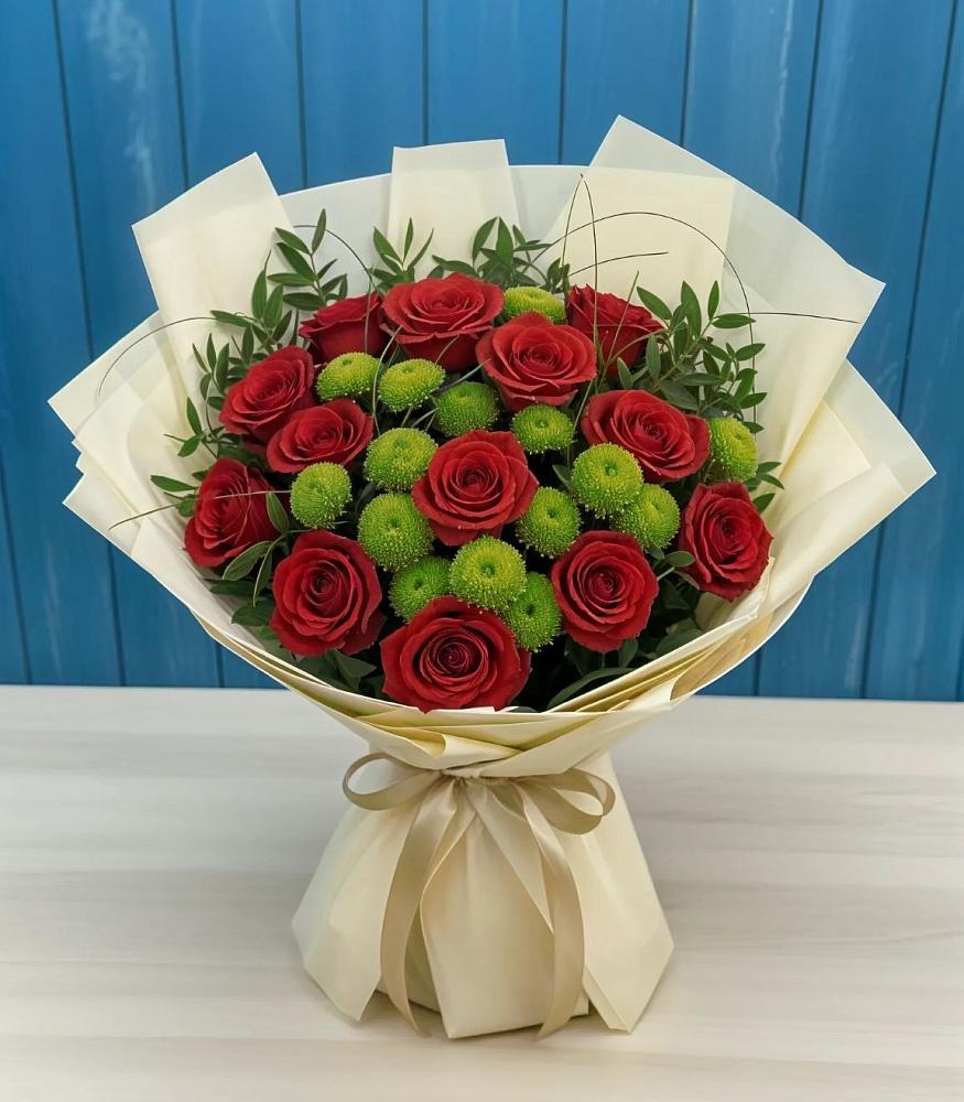 Букет цветов из: Розы и Хризантемы в Гизель