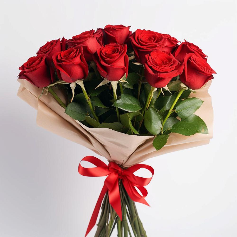 Букет 11 Красных роз Эдлесс Лав в Гизель