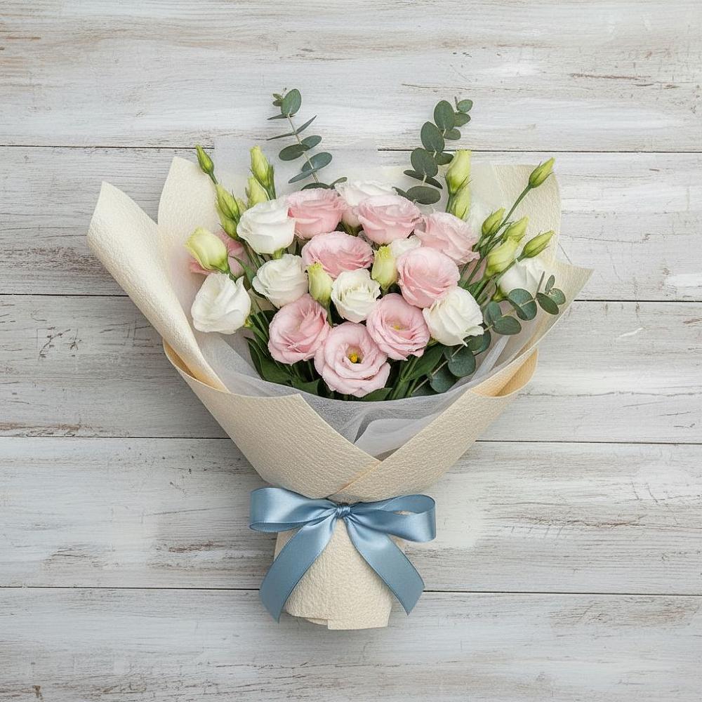 Букет цветов из: Лизиантусы в Гизель